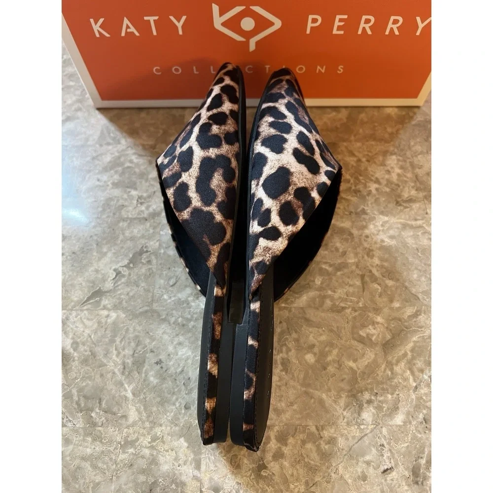 NIB Katy Perry Collections Evie Mule Leopard Print Size 8.5 NEW Slide Shoe Women